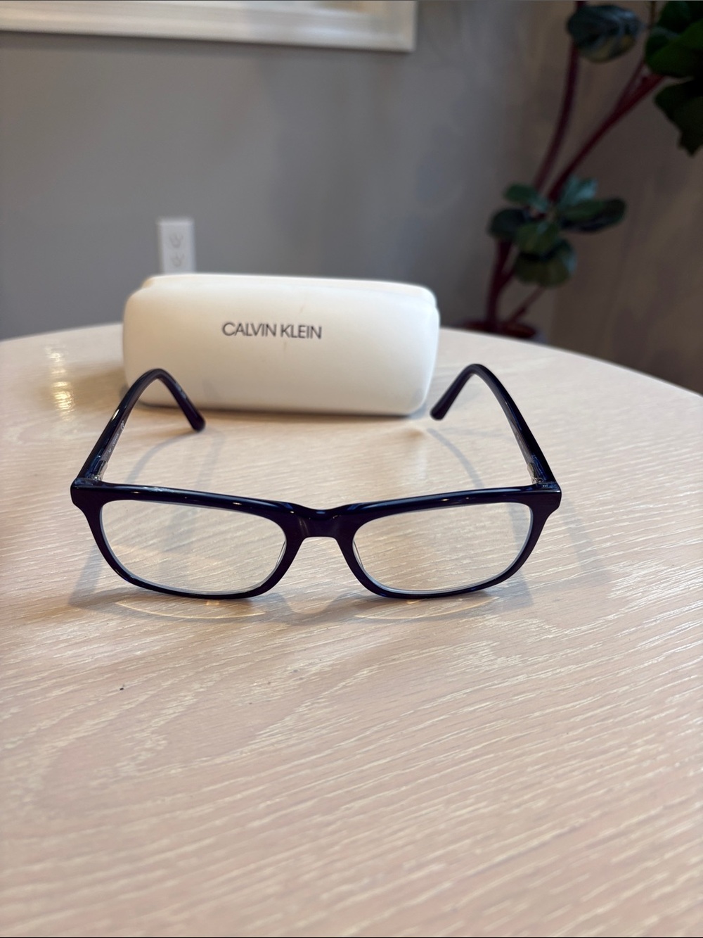 Calvin Klein' Navy Rectangle Eyeglasses